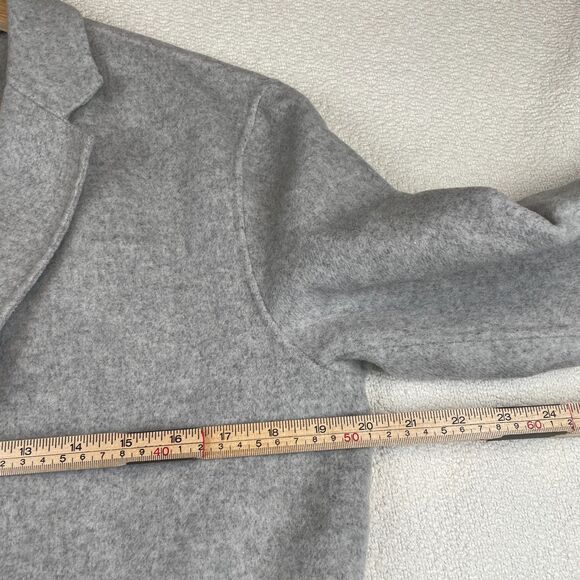 Zara Man Mens Size S 38 Felt Two Button Winter Coat Gray Side Slash Pockets - Picture 6 of 9